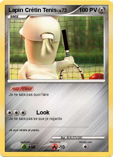 Pokemon Lapin Crétin Tenis