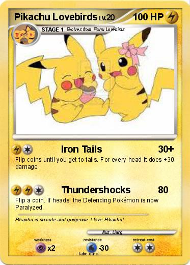 Pokemon Pikachu Lovebirds
