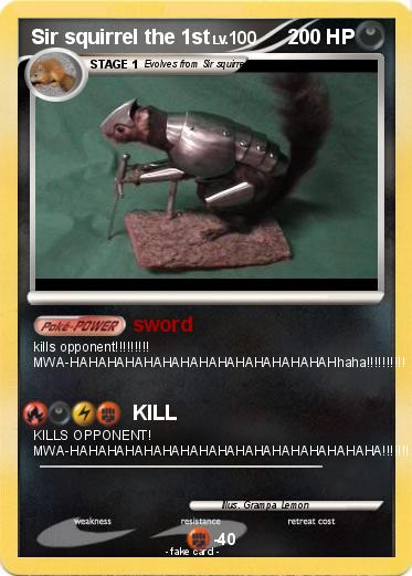 Pokemon Sir squirrel the 1st