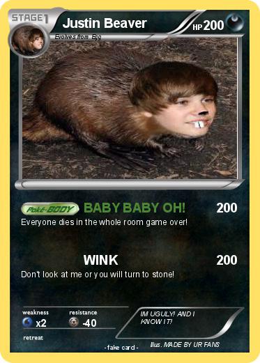 Pokemon Justin Beaver