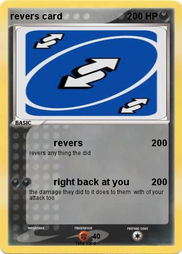 Pokemon revers card