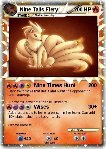 Pokemon Nine Tails Fiery