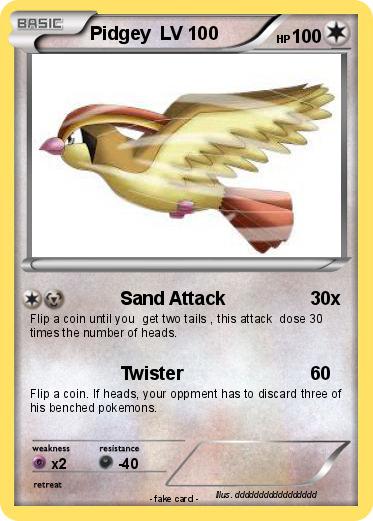 Pokemon Pidgey  LV 100