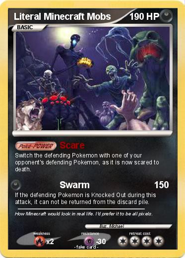 Pokemon Literal Minecraft Mobs