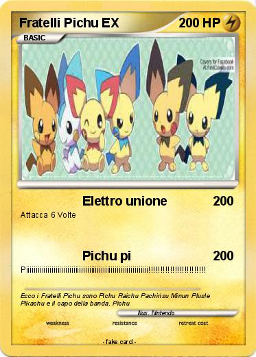 Pokemon Fratelli Pichu EX