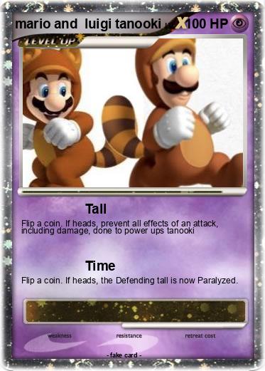 Pokemon mario and  luigi tanooki