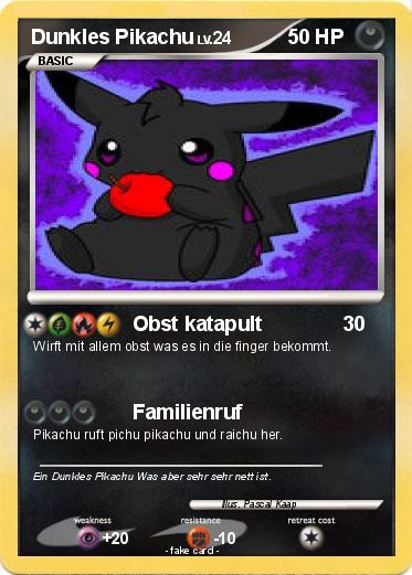 Pokemon Dunkles Pikachu