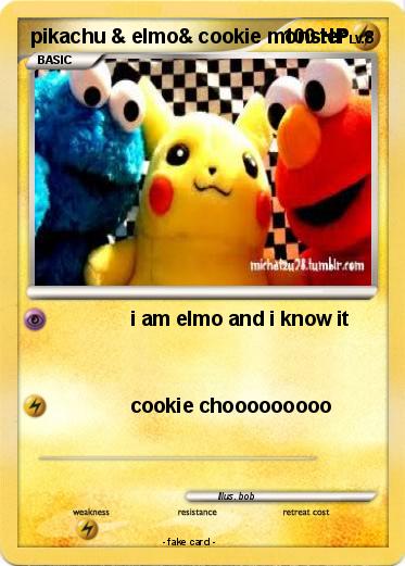 Pokemon pikachu & elmo& cookie monster