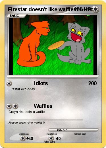 Pokemon Firestar doesn't like waffles?!