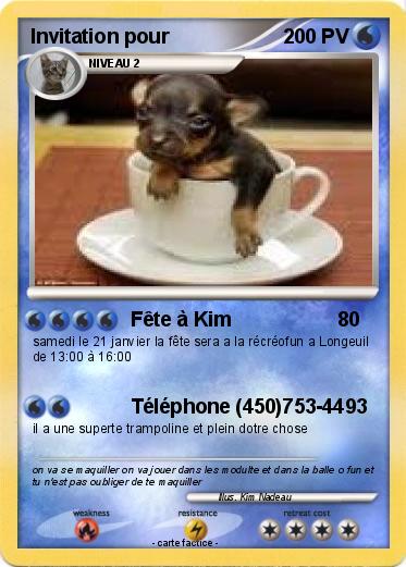 Pokemon Invitation pour