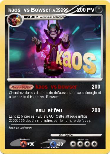 Pokemon kaos  vs Bowser