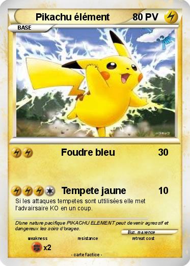 Pokemon Pikachu élément