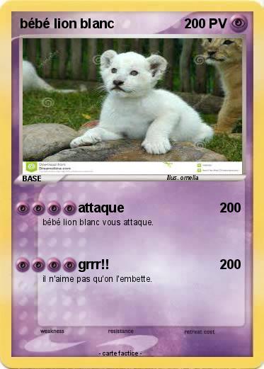 Pokemon bébé lion blanc