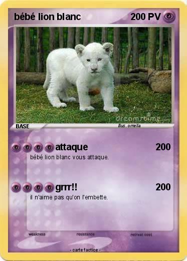 Pokemon bébé lion blanc