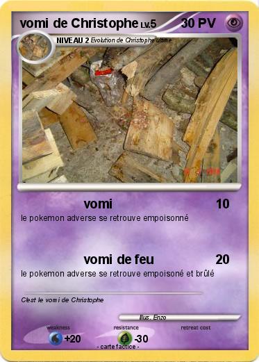 Pokemon vomi de Christophe