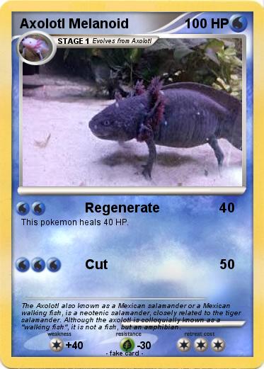 Pokemon Axolotl Melanoid