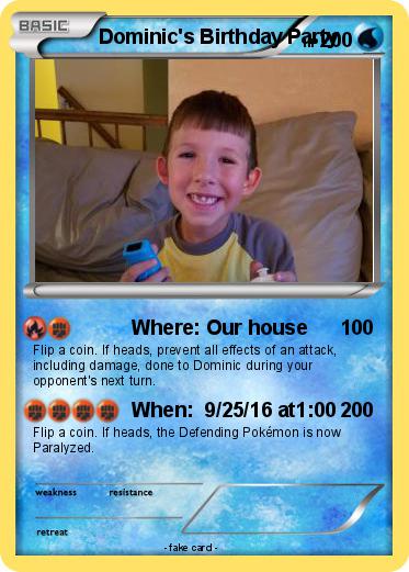 Pokemon Dominic's Birthday Party