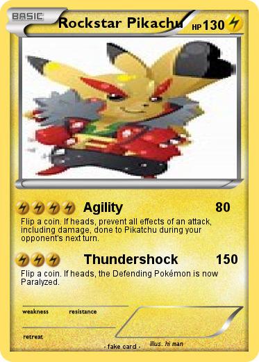 Pokemon Rockstar Pikachu