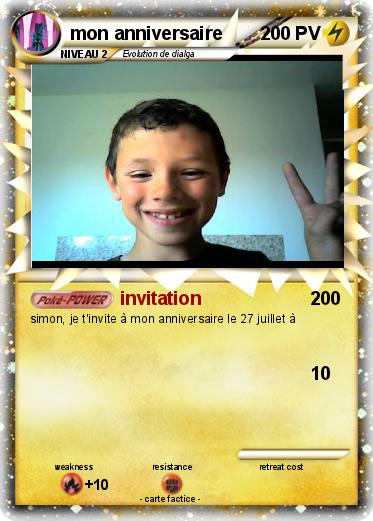 Pokemon mon anniversaire