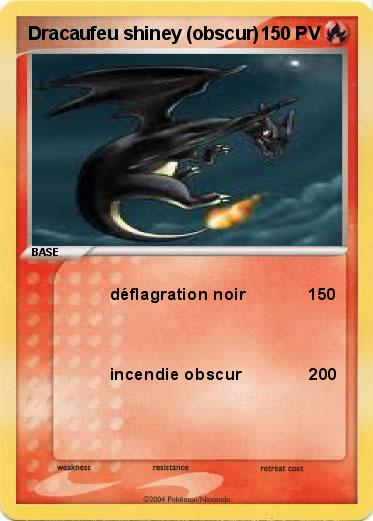 Pokemon Dracaufeu shiney (obscur)