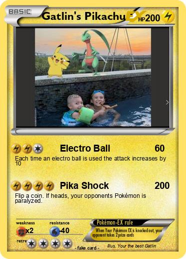 Pokemon Gatlin's Pikachu