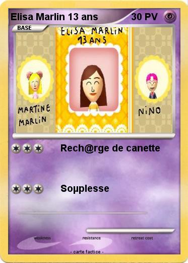 Pokemon Elisa Marlin 13 ans