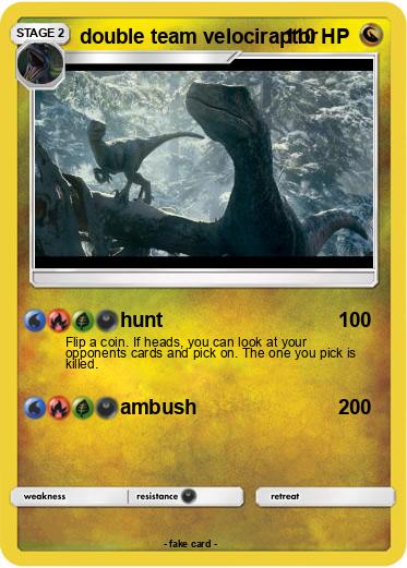 Pokemon double team velociraptor