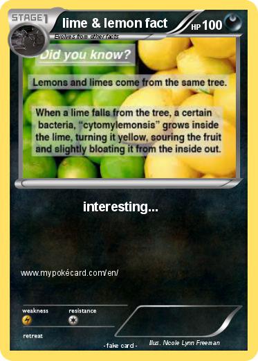 Pokemon lime & lemon fact