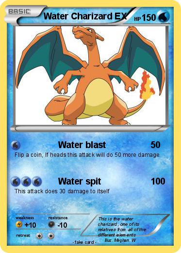 Pokemon Water Charizard EX