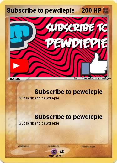 Pokemon Subscribe to pewdiepie