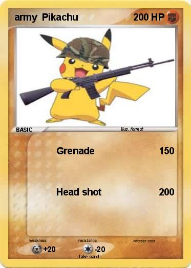Pokemon army  Pikachu