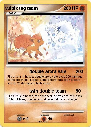 Pokemon vulpix tag team