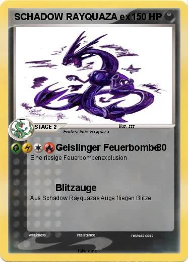 Pokemon SCHADOW RAYQUAZA ex