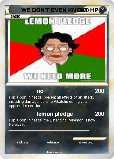 Pokemon WE DON'T EVEN KNOW