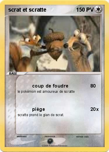 Pokemon scrat et scratte