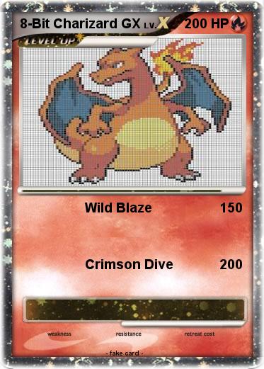 Pokemon 8-Bit Charizard GX