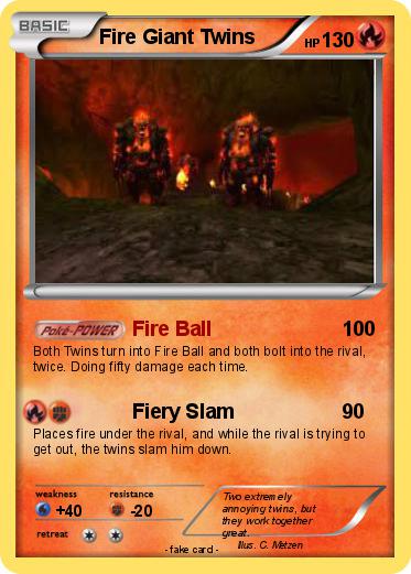 Pokemon Fire Giant Twins