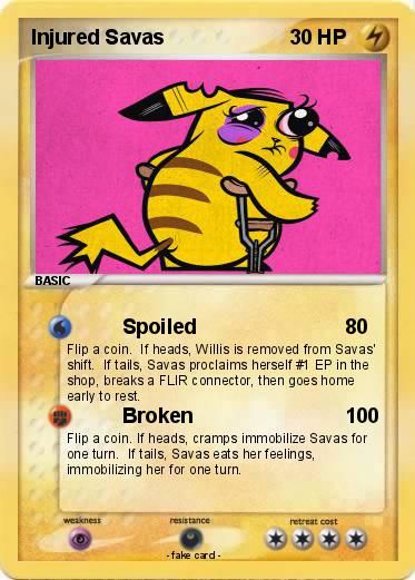 Pokemon Injured Savas