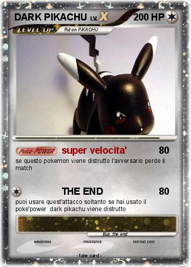 Pokemon DARK PIKACHU