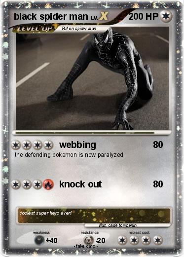 Pokemon black spider man