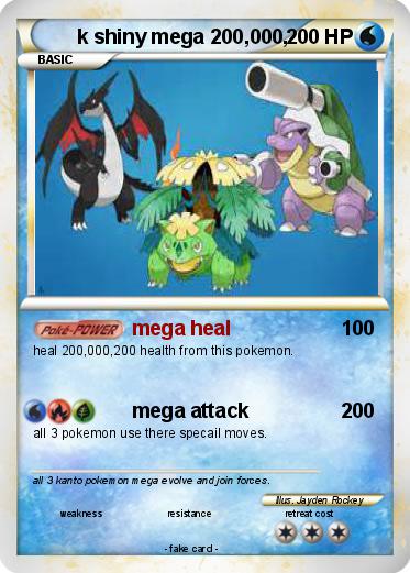 Pokemon k shiny mega 200,000,