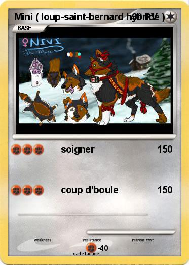 Pokemon Mini ( loup-saint-bernard hybride )