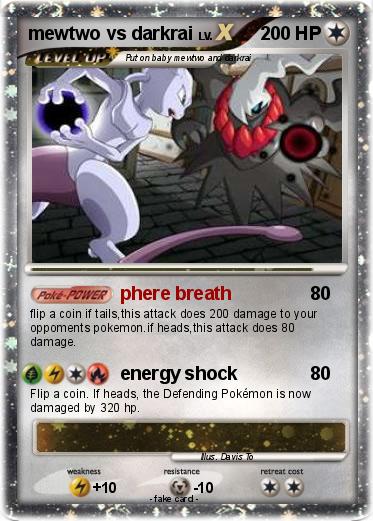 Pokemon mewtwo vs darkrai