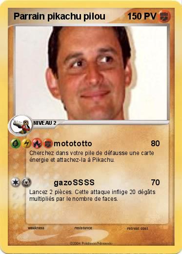 Pokemon Parrain pikachu pilou