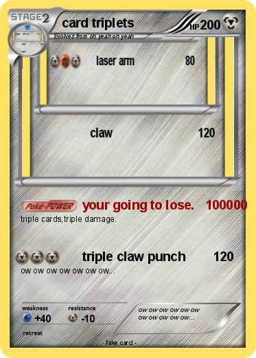 Pokemon card triplets