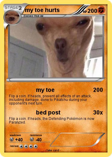Pokemon my toe hurts