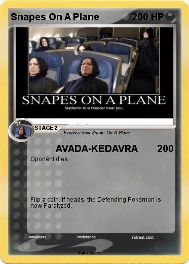 Pokemon Snapes On A Plane