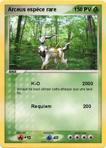 Pokemon Arceus espèce rare