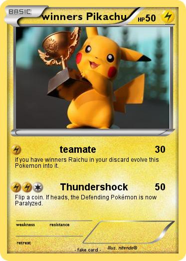 Pokemon winners Pikachu