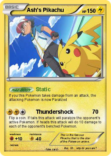 Pokemon Ash's Pikachu